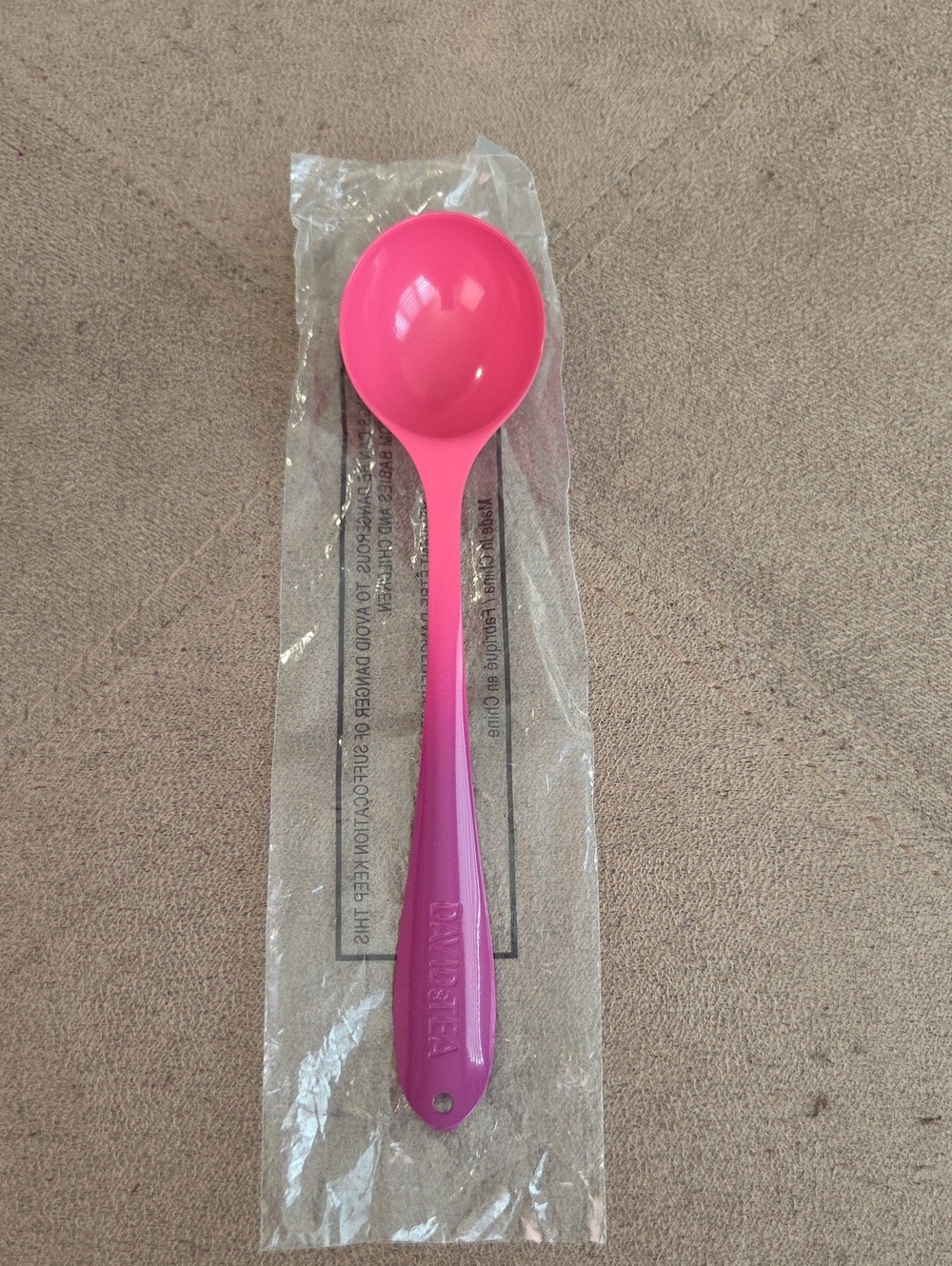 2/$20 New! Davidstea Pink Gradient Perfect Spoon Davids Tea